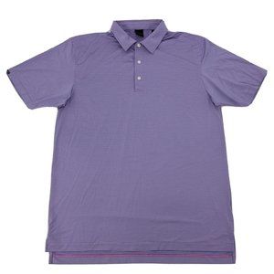 Dunning Shirt Men's Blue Pink Stripes XL Short Sleeve‎ Polo Golf